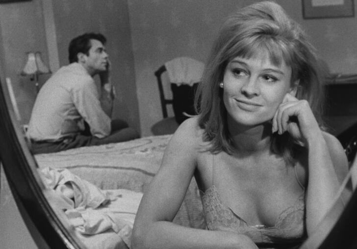 Julie Christie gazes into the mirror